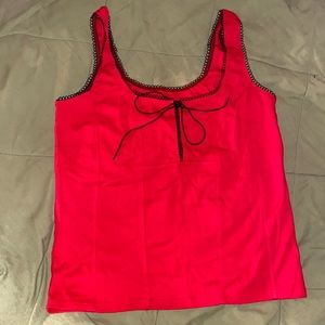 Red and black Top and panty set